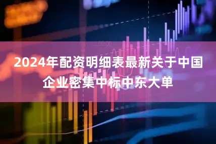 2024年配资明细表最新关于中国企业密集中标中东大单