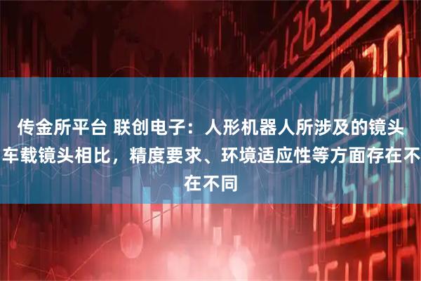 传金所平台 联创电子：人形机器人所涉及的镜头与车载镜头相比，精度要求、环境适应性等方面存在不同